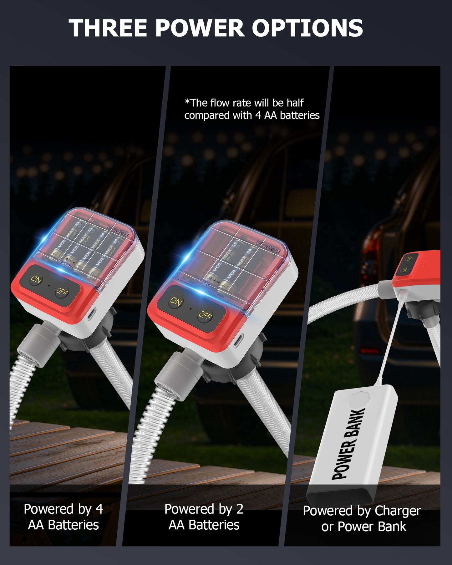 PETASOON Patented Fuel Transfer Pump Battery & USB Powered Operated 3.8GPM Gas Can Electric Pumps Transfer Gasoline Diesel Oil Liquid Water with Auto Stop and Racing Can Adapter(Gas Can Not Included)
